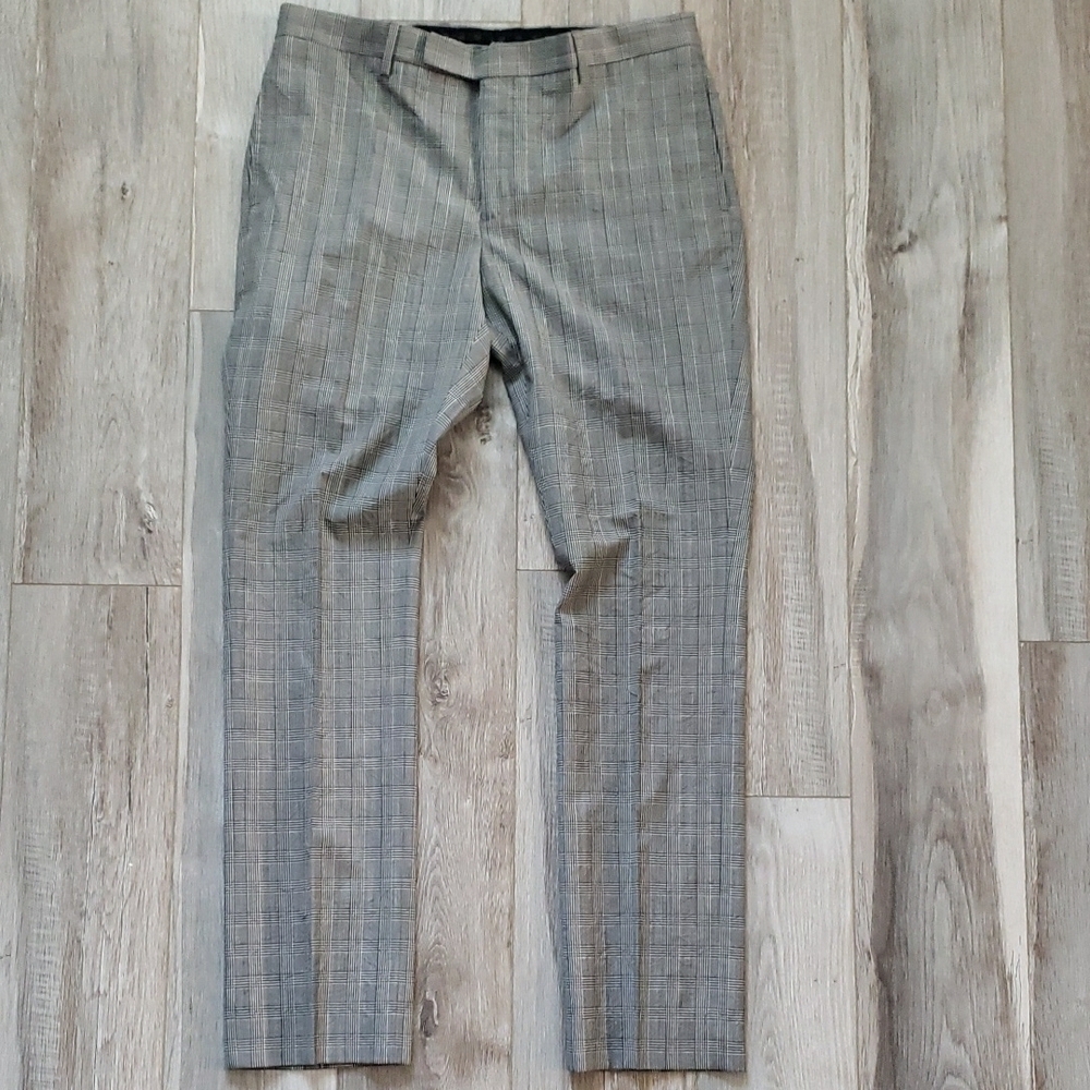 John Varvatos houndstooth, wool, plaid pants